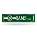 NCAA Colorado State Rams Metal Street Sign 4" x 15" Home Décor - Bedroom - Office - Man Cave By Rico Industries