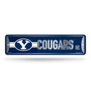 NCAA BYU Cougars Metal Street Sign 4" x 15" Home Décor - Bedroom - Office - Man Cave By Rico Industries