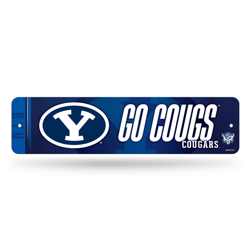 BYU Cougars Team Slogan Metal Street Sign
