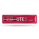 NCAA Utah Utes Metal Street Sign 4" x 15" Home Décor - Bedroom - Office - Man Cave By Rico Industries