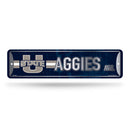 NCAA Utah State Aggies Metal Street Sign 4" x 15" Home Décor - Bedroom - Office - Man Cave By Rico Industries