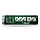 Hawaii Rainbow Warriors Metal Street Sign (4" X 15")