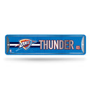 NBA Oklahoma City Thunder Metal Street Sign 4" x 15" Home Décor - Bedroom - Office - Man Cave By Rico Industries
