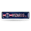 NBA Washington Wizards Metal Street Sign 4" x 15" Home Décor - Bedroom - Office - Man Cave By Rico Industries