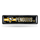 NHL Pittsburgh Penguins Metal Street Sign 4" x 15" Home Décor - Bedroom - Office - Man Cave By Rico Industries