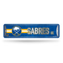 NHL Buffalo Sabres Metal Street Sign 4" x 15" Home Décor - Bedroom - Office - Man Cave By Rico Industries