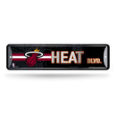 NBA Miami Heat Metal Street Sign 4" x 15" Home Décor - Bedroom - Office - Man Cave By Rico Industries