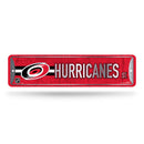 NHL Carolina Hurricanes Metal Street Sign 4" x 15" Home Décor - Bedroom - Office - Man Cave By Rico Industries