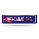 NHL Montreal Canadiens Metal Street Sign 4" x 15" Home Décor - Bedroom - Office - Man Cave By Rico Industries