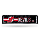 NHL New Jersey Devils Metal Street Sign 4" x 15" Home Décor - Bedroom - Office - Man Cave By Rico Industries