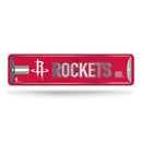 NBA Houston Rockets Metal Street Sign 4" x 15" Home Décor - Bedroom - Office - Man Cave By Rico Industries