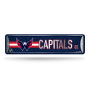 NHL Washington Capitals Metal Street Sign 4" x 15" Home Décor - Bedroom - Office - Man Cave By Rico Industries