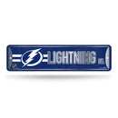 NHL Tampa Bay Lightning Metal Street Sign 4" x 15" Home Décor - Bedroom - Office - Man Cave By Rico Industries