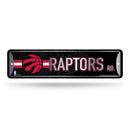 NBA Toronto Raptors Metal Street Sign 4" x 15" Home Décor - Bedroom - Office - Man Cave By Rico Industries