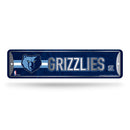 NBA Memphis Grizzlies Metal Street Sign 4" x 15" Home Décor - Bedroom - Office - Man Cave By Rico Industries