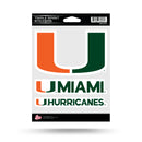 Miami Hurricanes Triple Spirit Stickers