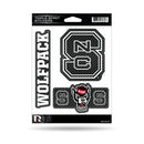 North Carolina State - Carbon Fiber Design - Triple Spirit Stickers
