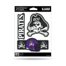 East Carolina - Carbon Fiber Design - Triple Spirit Stickers