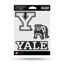 Yale Bulldogs Carbon Fiber Design Triple Spirit Stickers