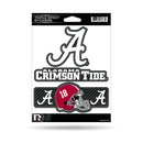Alabama University - Carbon Fiber Design - Triple Spirit Stickers