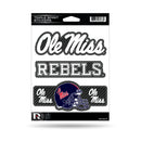 Mississippi University - Carbon Fiber Design - Triple Spirit Stickers