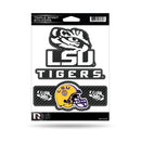 Lsu Louisiana State University - Carbon Fiber Design - Triple Spirit Stickers