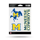Mcneese State Cowboys Triple Spirit Stickers