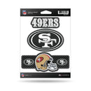 49ers - Carbon Fiber Design - Triple Spirit Stickers