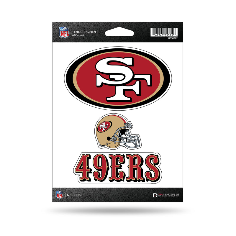 49ers Triple Spirit Stickers