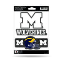 Michigan University - Carbon Fiber Design - Triple Spirit Stickers