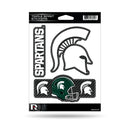 Michigan State - Carbon Fiber Design - Triple Spirit Stickers