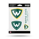 Wayne State University Warriors Triple Spirit Stickers