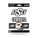 Oklahoma State - Carbon Fiber Design - Triple Spirit Stickers