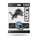 Detroit Lions Carbon Fiber Design Triple Spirit Stickers