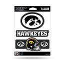Iowa University - Carbon Fiber Design - Triple Spirit Stickers