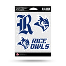 Rice Owls Triple Spirit Stickers