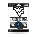 West Virginia University - Carbon Fiber Design - Triple Spirit Stickers