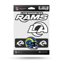Los Angeles Rams Carbon Fiber Design Triple Spirit Stickers