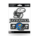 Kansas University - Carbon Fiber Design - Triple Spirit Stickers