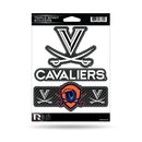 Virginia University - Carbon Fiber Design - Triple Spirit Stickers