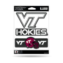 Virginia Tech - Carbon Fiber Design - Triple Spirit Stickers