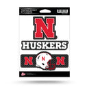 Nebraska University Carbon Fiber Design Triple Spirit Stickers