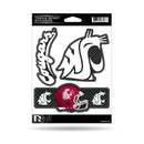 Washington State University - Carbon Fiber Design - Triple Spirit Stickers