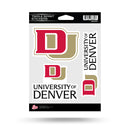 Denver Pioneers Triple Spirit Stickers