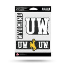 Wyoming University - Carbon Fiber Design - Triple Spirit Stickers
