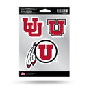 Utah University Triple Spirit Stickers