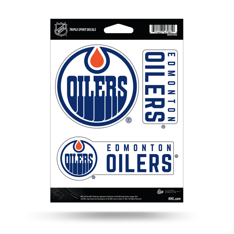Oilers Triple Spirit Stickers
