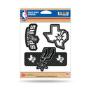 San Antonio Spurs Carbon Fiber Design Triple Spirit Stickers