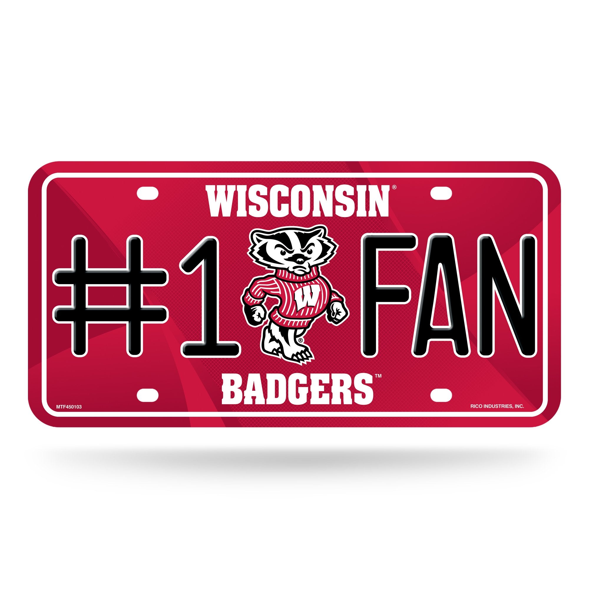 Wisconsin #1 Fan Metal Tag