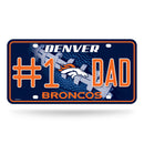 # 1 Dad Broncos Metal Tag